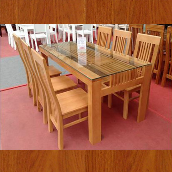 Bàn ăn tròn 8 ghế gỗ sồi nga LN-80 - Nội thất gỗ cao cấp Linh Ngân Hà Nội